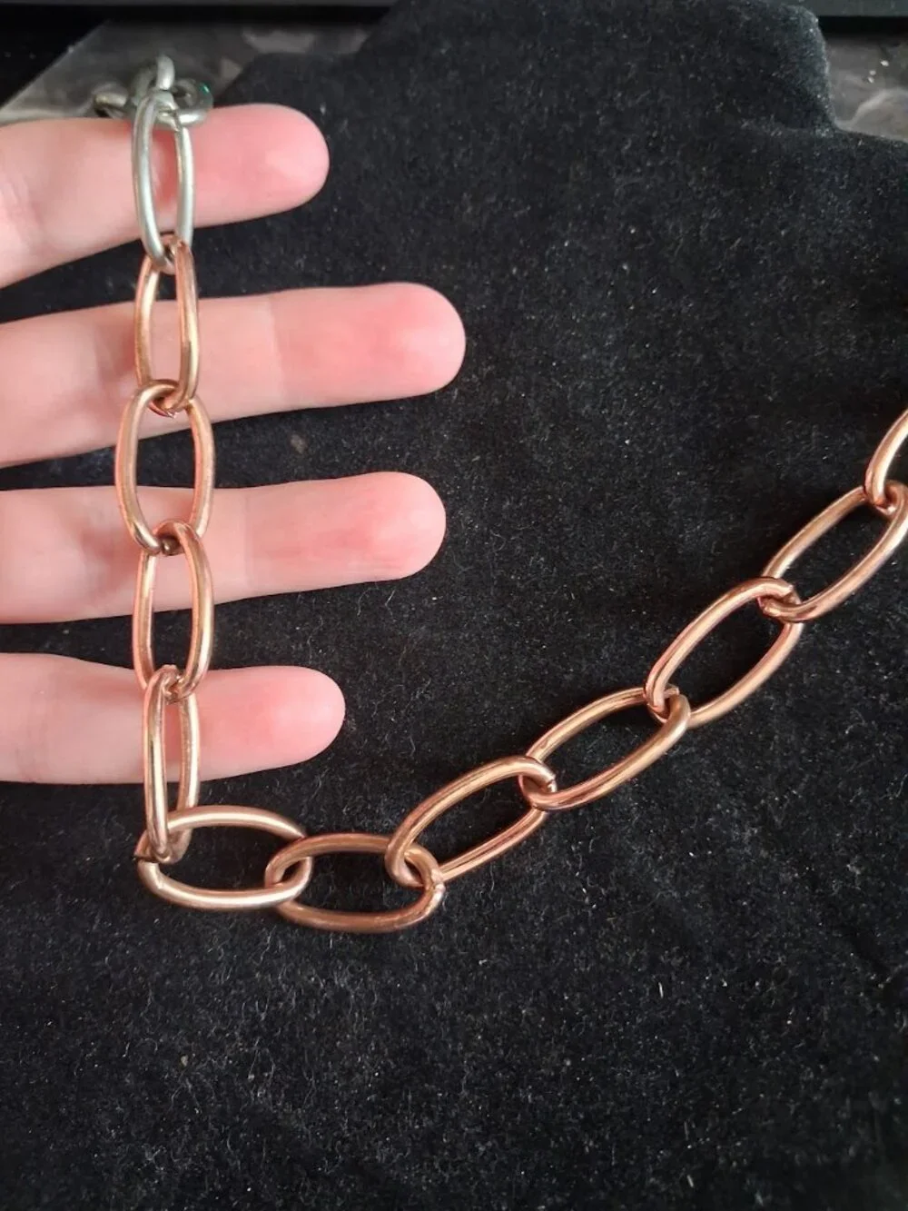 18 inch Two-toned chain necklace